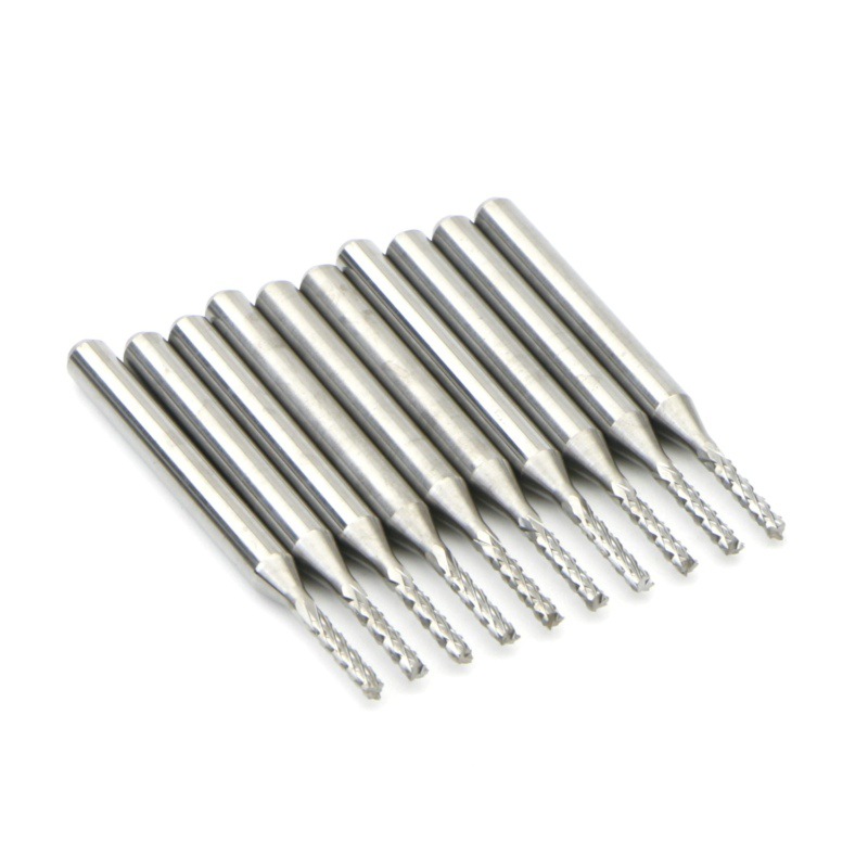 PCB铣刀雕刻钨钢合金锣刀雕刻机铣刀1.0,1.5,2.0,2.5,3.0,3.175
