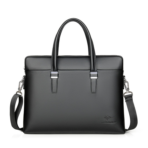 Cross-border supply men's handbags shoulder crossbody bag business briefcase computer bag soft leather men's bag