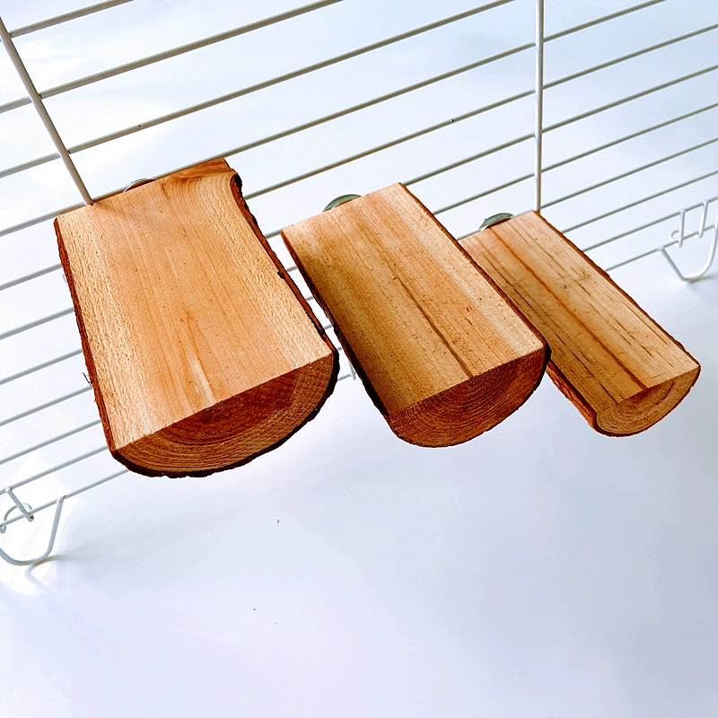 Natural wood bird perch, chewable toy, 3 sizes 5–8 cm × 16 cm, cage mount