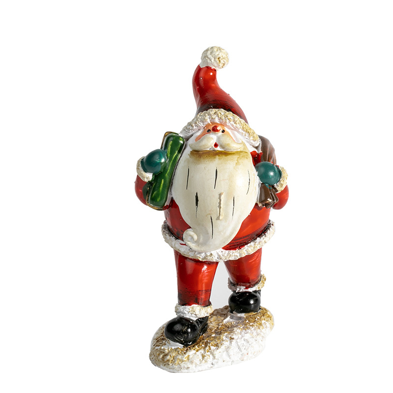 Resina vieja muñeco de nieve decoración de escritorio decoración colorida pintada a mano hace viejos retro americanos mostrador decoración