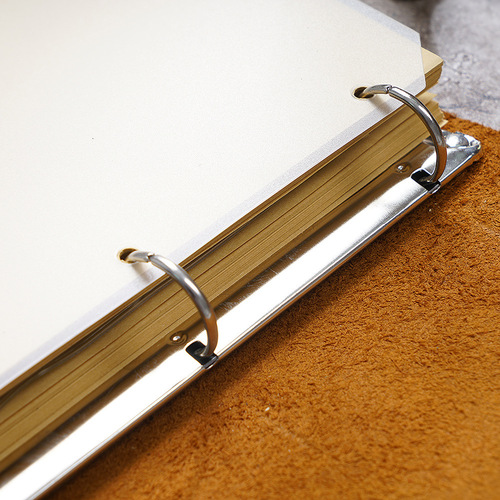 Genuine leather notebook A4 loose-leaf book, retro handmade first-layer cowhide 4-hole clip, ultra-thick sketchbook, large diary