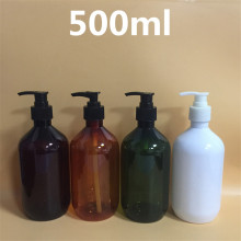 500/300ml现货茶色绿色洗发水瓶乳液按压瓶 pet沐浴露瓶洗护瓶子