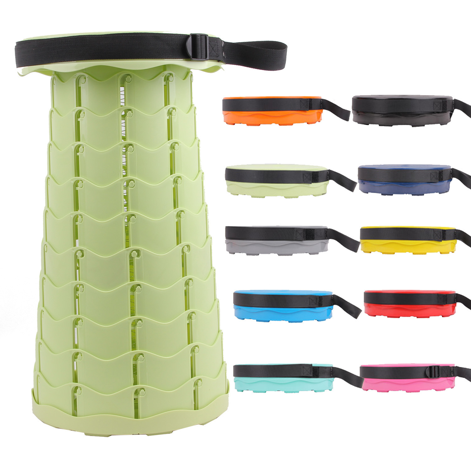 Traveling small stool Portable outdoor folding stool can adjust…