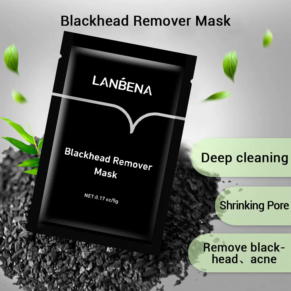 Lanbena 蓝蓓娜竹炭黑头鼻膜袋装5g撕拉面膜鼻贴Blackhead Mask