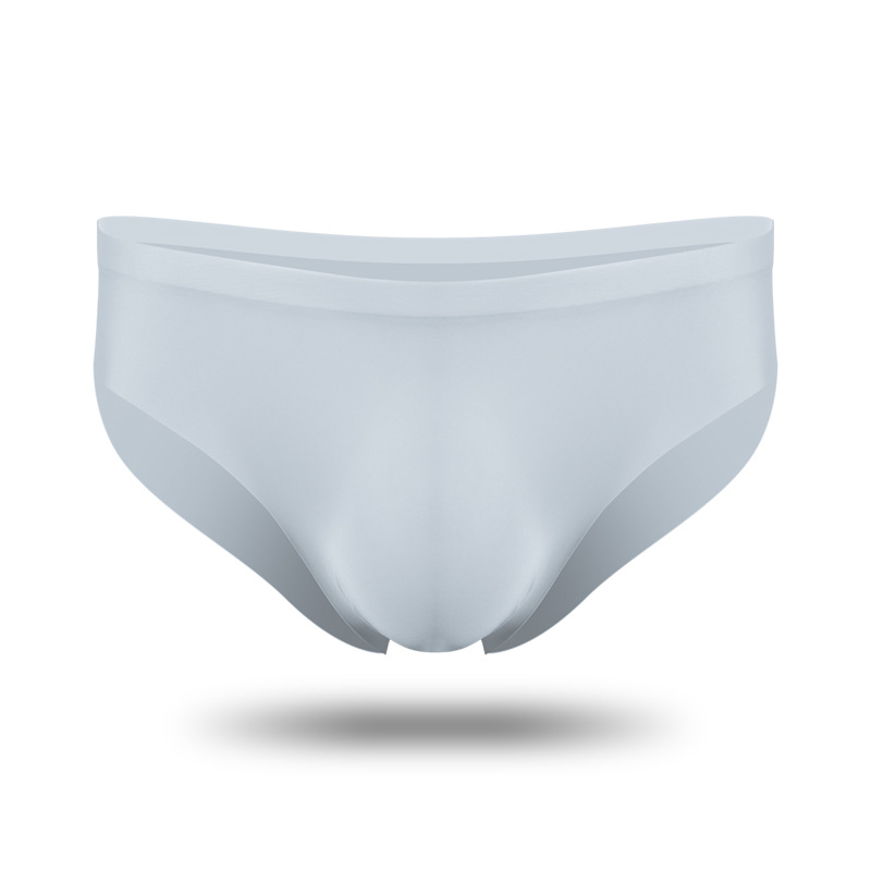 Calzoncillos sin costuras de seda de hielo para hombres pantalones de hombre pantalones cortos de verano transparente ultrafino punzonado personalizado transpirable calzoncillos de secado rápido