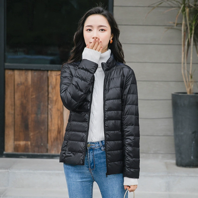 Storage bag, velvet demi-season down jacket with down, European style, plus size, duck down