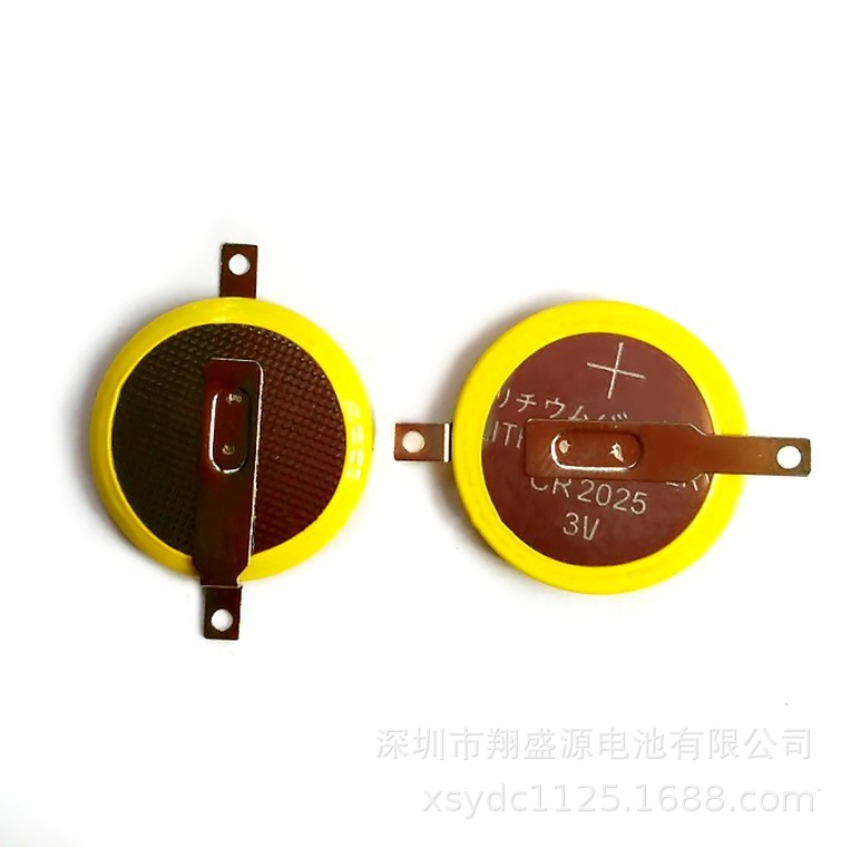 源头厂家现货CR2025正极180°贴片焊脚电池3V全新正品CR2025电池