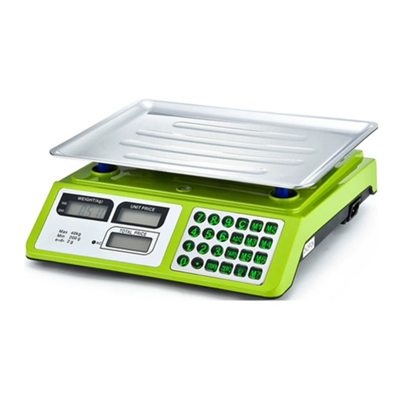 Односторонние портативные настольные весы 30kg40kg Внешняя торговля английский электронный ценовой весы Коммерческие настольные весы Электронные хрустальные кнопки