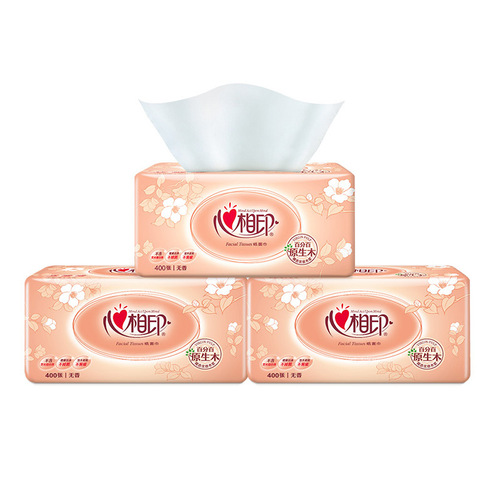 Heart to Heart Tissue Paper Original Wood Plus Length Family Economical Pack XL Size 200 Pads Per Pack 3 Packs Set 210*210 Sanitary Napkins