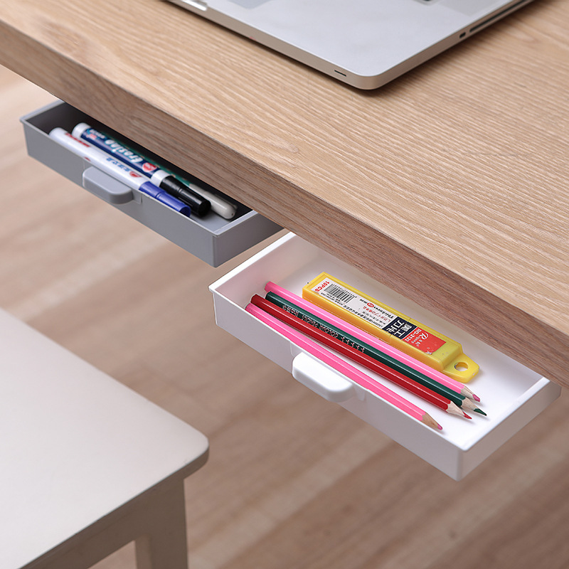 No-Punch Adhesive Storage Box, Cabinet Organization Box, Hidden Stationery Box under the Desk, Drawer-Type Storage Box No-Punch Adhesive Storage Box, Cabinet Organization Box, Hidden Stationery Box under the Desk, Drawer-Type Storage Box
