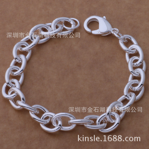 Fashion Korean version of silver jewelry popular hot jewelry special wholesale shrimp buckle thick bracelet Taobao a generation of hair