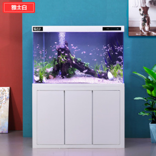 Customized Fish Tank Medium and Large Ultra-White Gold Fish Tank Living Room Bottom Filter Aquarium Landscaping Fish Tank Living Room Screen Dragon Fish Tank