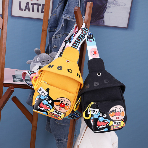 New internet celebrity Anpanman parent-child bag fashionable shoulder crossbody bag ins cute student canvas cartoon female bag