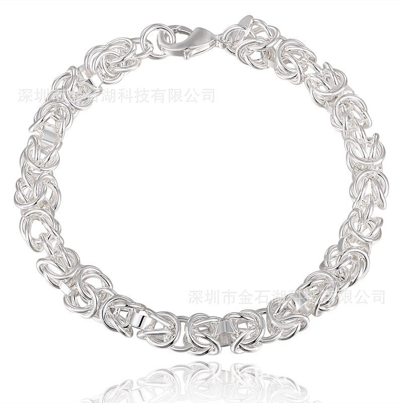 Fábrica en stock al por mayor de moda europea y americana popular joyería personalizada joyería de plata exquisito grifo Camarón hebilla pulsera