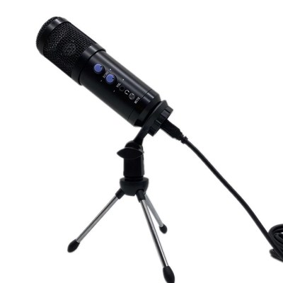 电容麦克风家用电脑游戏USB录音监听套装支架有线话筒跨境货源