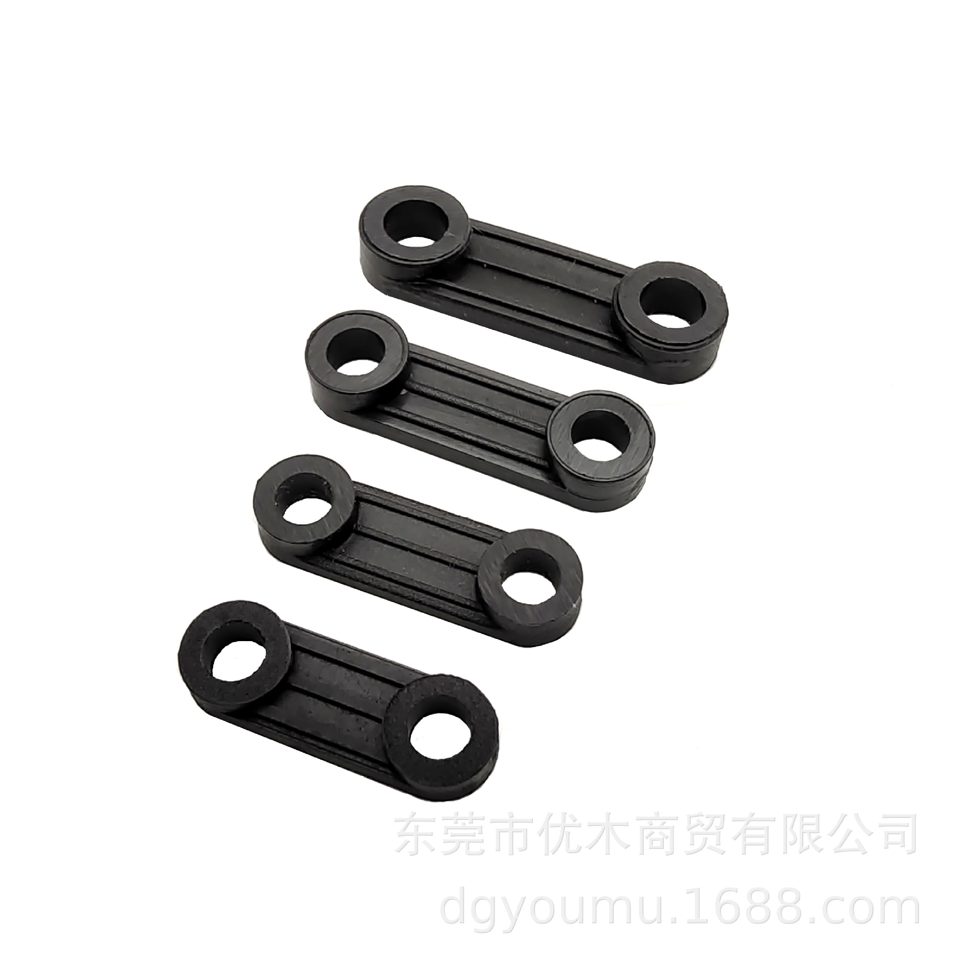 厂家直销孔距18mm电缆固定线卡 一字型塑料环保压线板 尼龙线扣