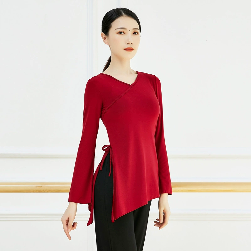 Классическое танцевальное платье Топ женское китайское современное танцевальное платье с рукавами труба танцевальное платье для танцев и танцев 230 г