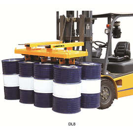 品质供应与叉车配套使用的多油桶抓桶器|多桶夹具直供