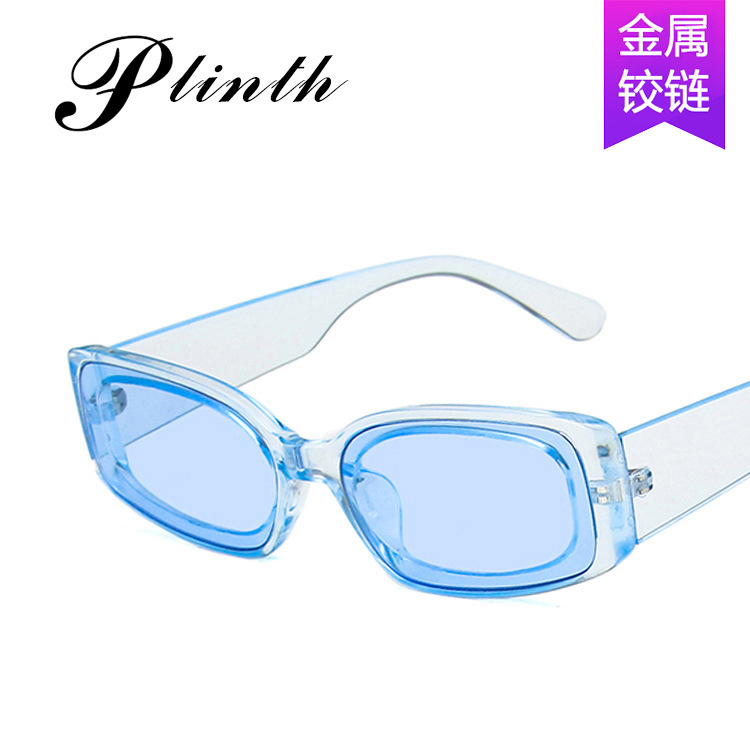Square large frame sunglasses 2020 new ladies sunglasses retro trend all-match sunglasses metal hinge