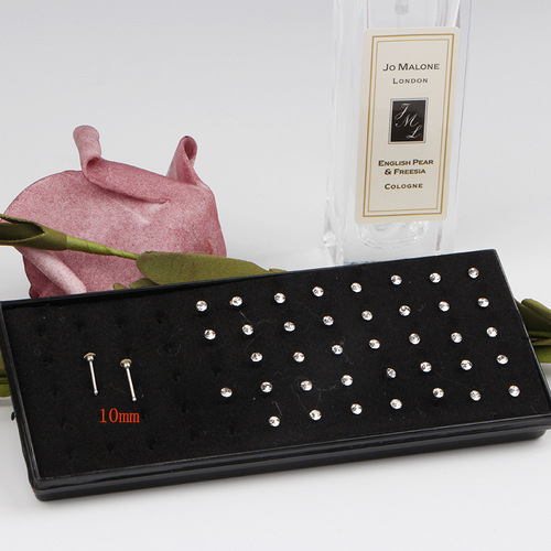 European and American Personality Nose Studs 24/40 Pieces Boxed Stainless Steel Piercing Accessories Nose Jewelry Set 2mm Mini Nose Studs