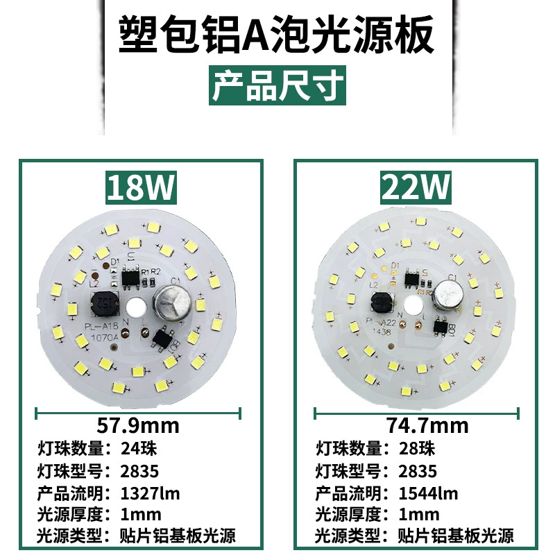LED lightweight light source, bulb, energy-saving accessories protected from dust, water and shock, wholesale, E27