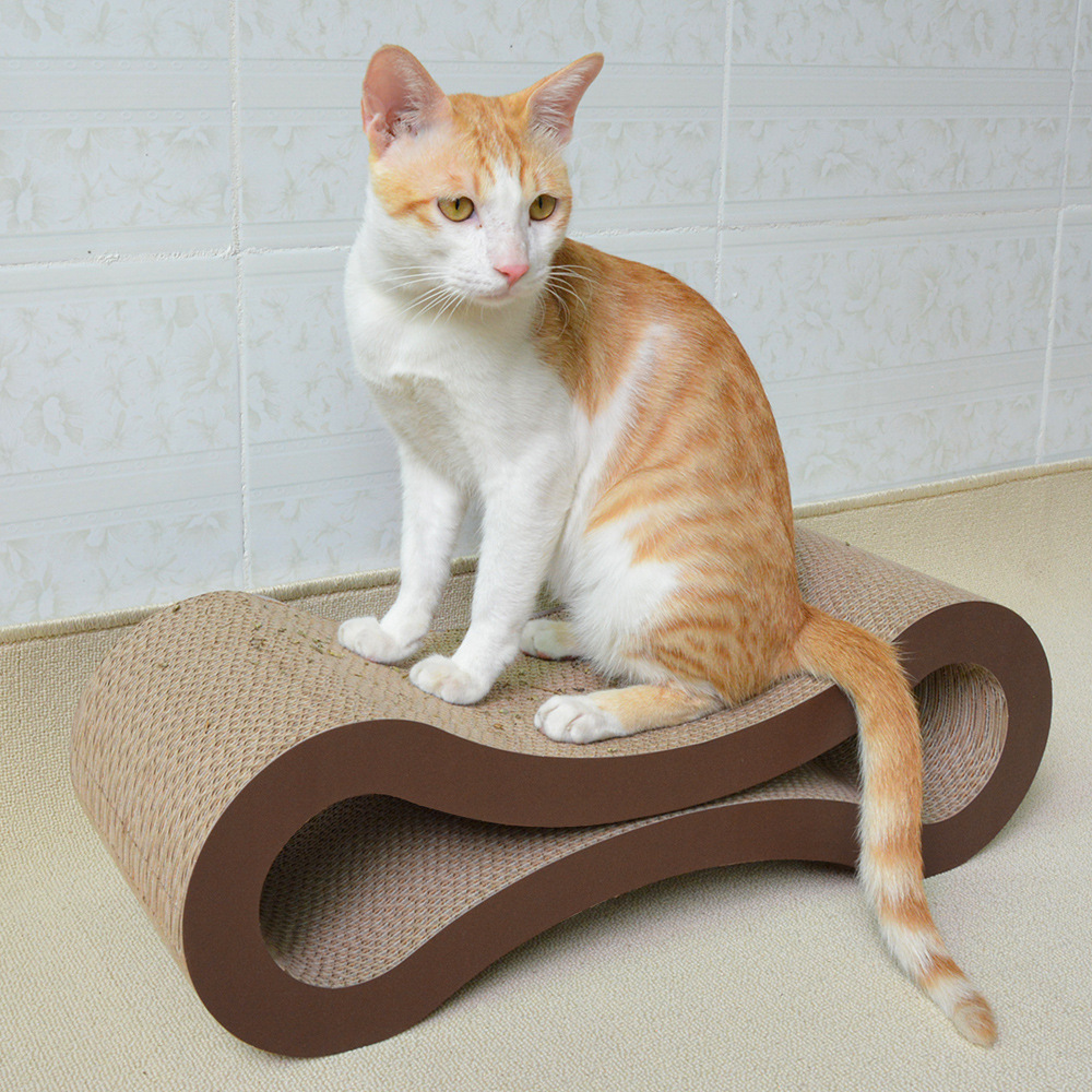 Papel corrugado para mascotas Tablero de agarre de gato de 8 caracteres Tablero de agarre de gato de papel corrugado Tablero de agarre de gato de 8 caracteres Garra de pulido de gato Venta caliente transfronteriza