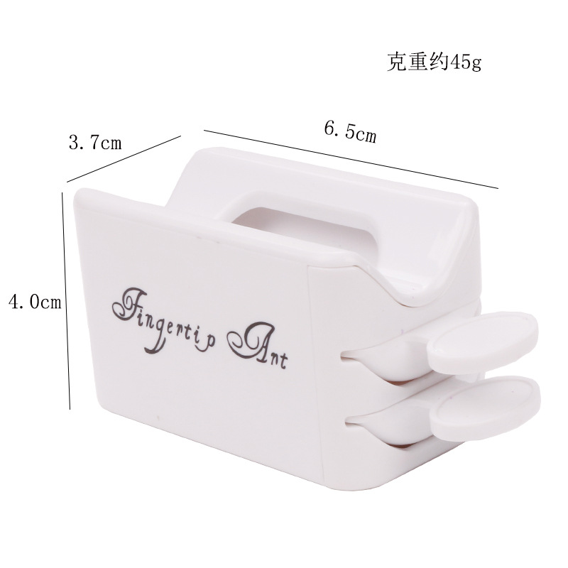 Herramientas de uñas de Arte de uñas de doble capa francés caja de polvo portátil de infiltración contenedor de polvo caja de reciclaje de polvo caja de almacenamiento en stock