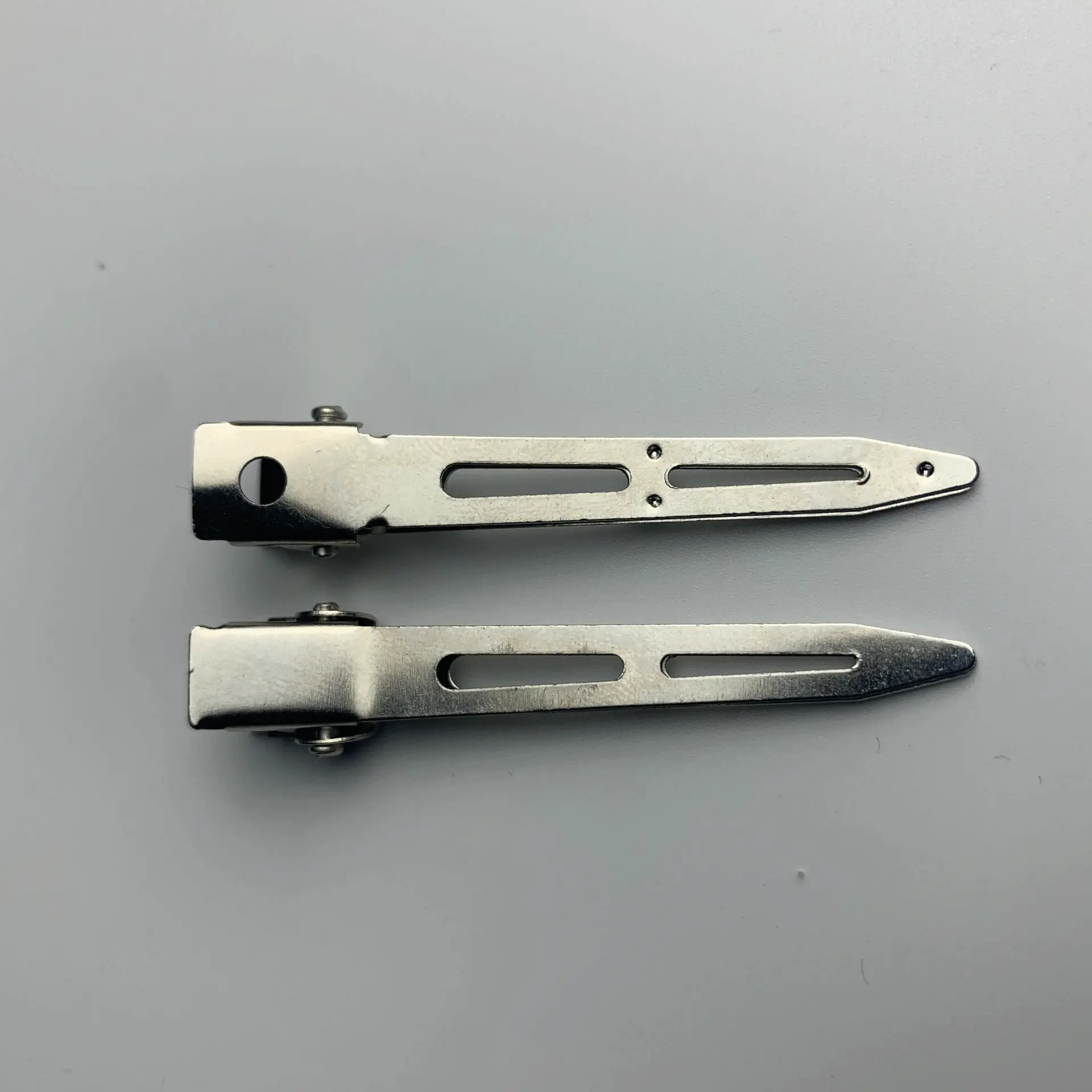 金属单叉夹发型分区夹盘发夹鸭嘴夹 烫发头发夹子美发定位夹DIY