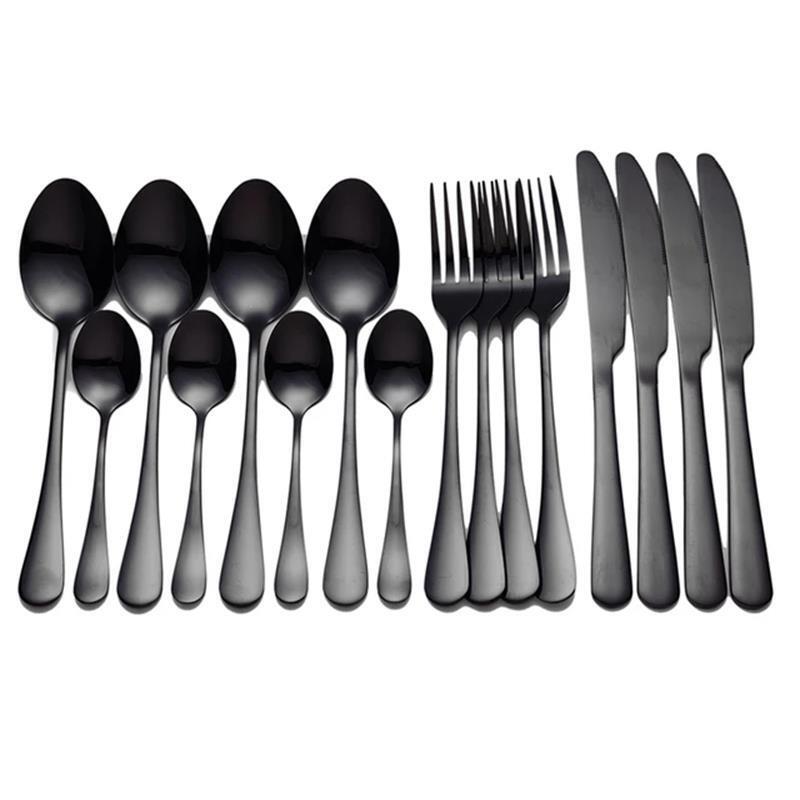 Stainless Steel 1010 Tableware Four-piece Western Steak Knife, Fork and Spoon 16-piece Hotel Dessert Tableware Set