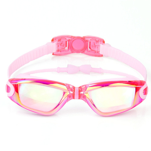 Youyou Factory's new cute waterproof and anti-fog children's swimming goggles, electroplated fashionable colorful large frames