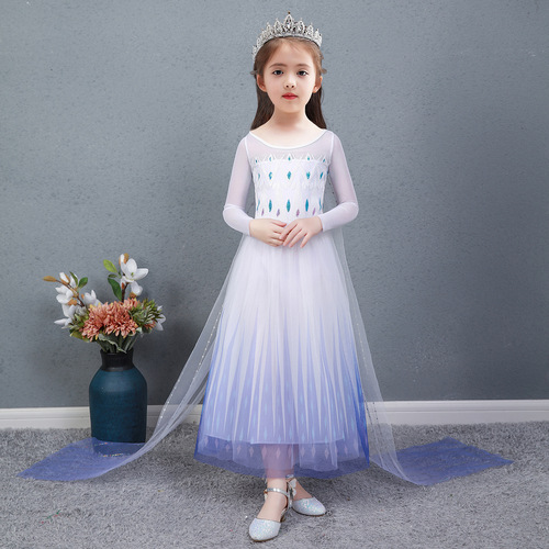 Elsa Princess Dress Frozen 2 Girls Elsa Dress Summer Children's Skirt Clothes Elsa Costume for Women