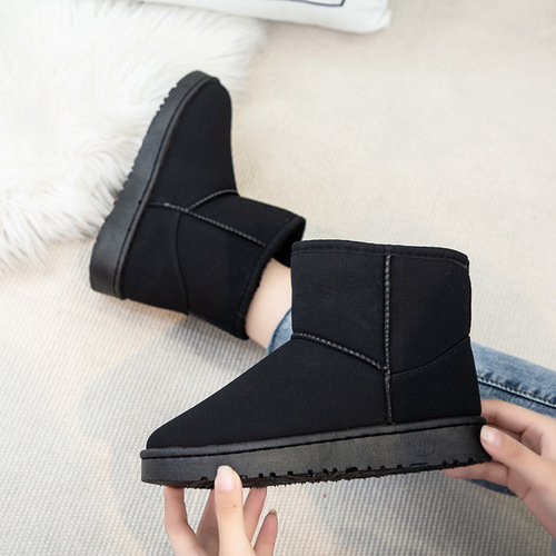 儿童厂家秋冬防进水短筒雪地靴女低筒靴情侣靴短靴亲子款