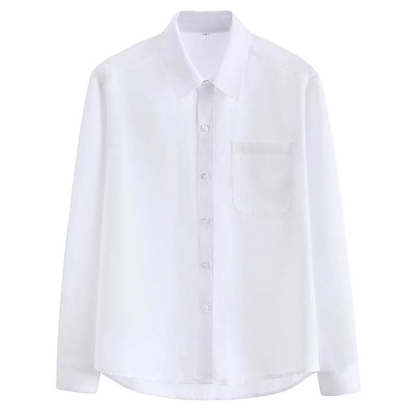 DK Uniform Shirt Japanese Department College Style Male Pointed Collar Long Sleeve Work Uniform Student Class Uniform JK Shirt C1