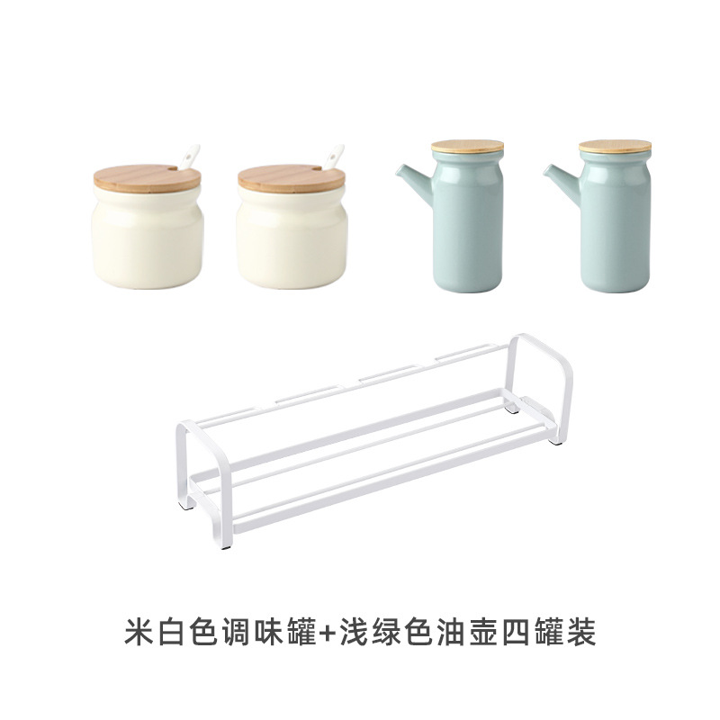 Creativo nórdico cocina condimento tarro hogar cerámica condimento caja traje de almacenamiento de cerámica aceite botella condimento tarro traje