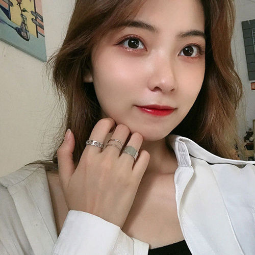 Korean version of the new niche design student simple ins cool internet celebrity ring opening adjustable index finger tail ring for women