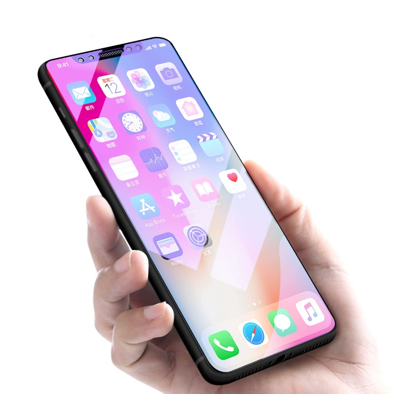 Защитное стекло/Screen Protector (Apple iPhone 12 / 12 Pro / 12 Pro Max / 12 mini / 7 Plus / 6/6s / 5 / 4), алюминий высокий HD, фильтр синего света