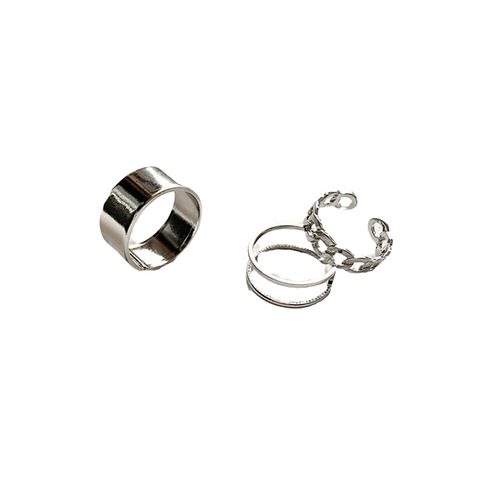 Korean version of the new niche design student simple ins cool internet celebrity ring opening adjustable index finger tail ring for women
