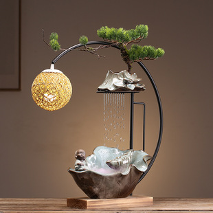 Flowing water ornaments fountain living room desktop office ceramic Chinese style home decoration opening gift drop shipping