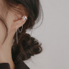 Earrings, design fresh wavy ear clips, trend of season