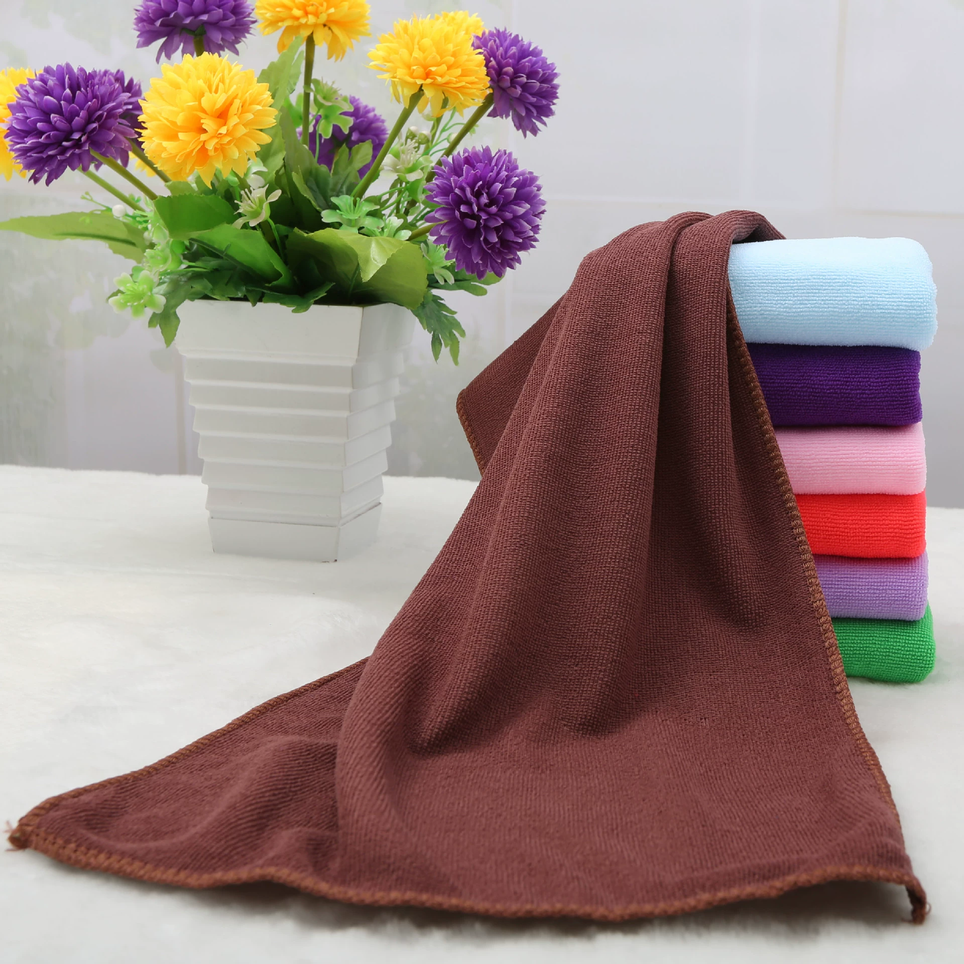 Салфетка из микрофибры 30×30 см, 100% полиэстер, безворсовая впитывающая