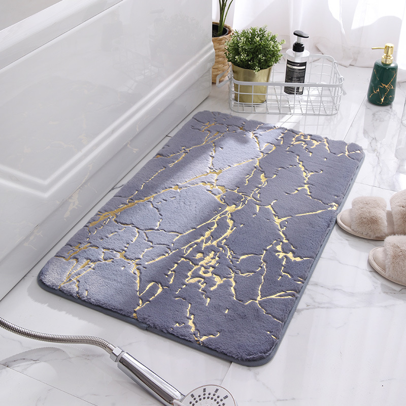 Baño antideslizante alfombra imitación de piel de conejo dormitorio alfombra de escalada engrosada sala de estar mesita de noche alfombra de baño alfombra de piso absorbente