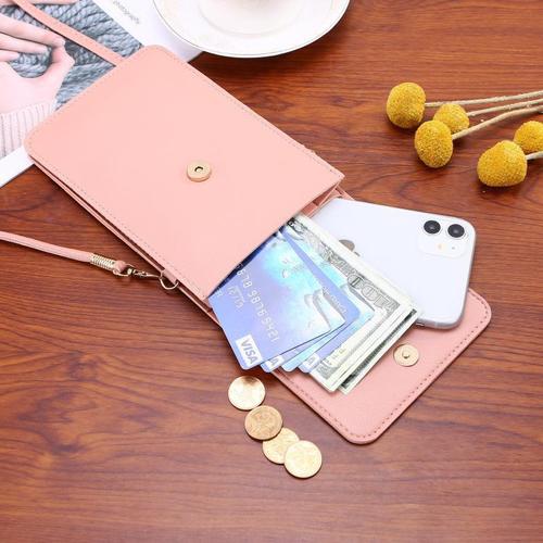 Women's Transparent Touch Screen Student Summer Simple Phone Bag, Can Hold Phone, Korean Style Vertical Crossbody Bag