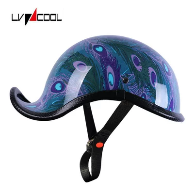Motosiklet kaskı (dəbilqə), Motorcycle Helmet Half Helmet for - a-sao-peacock-flower-m