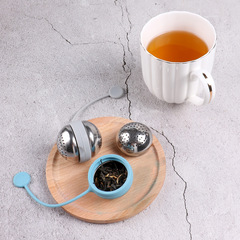 Stainless Steel Tea Strainer Tea Making Tool Silicone Ball Tea Partition Creative DIY Tea Set Tea Strainer Life Seasoning Ball