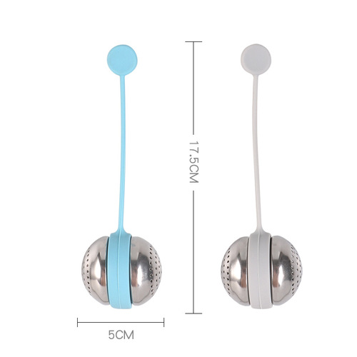 Stainless Steel Tea Strainer Tea Making Tool Silicone Ball Tea Partition Creative DIY Tea Set Tea Strainer Life Seasoning Ball