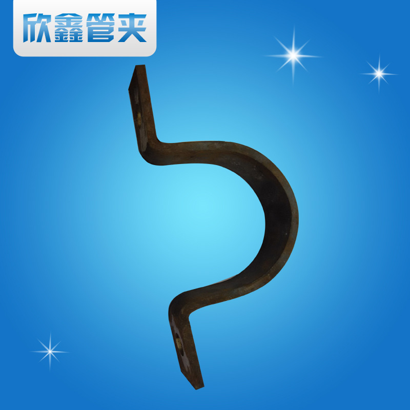 厂家供应 双螺栓扁钢管夹，316不锈钢扁管夹，铁管夹 量大从优