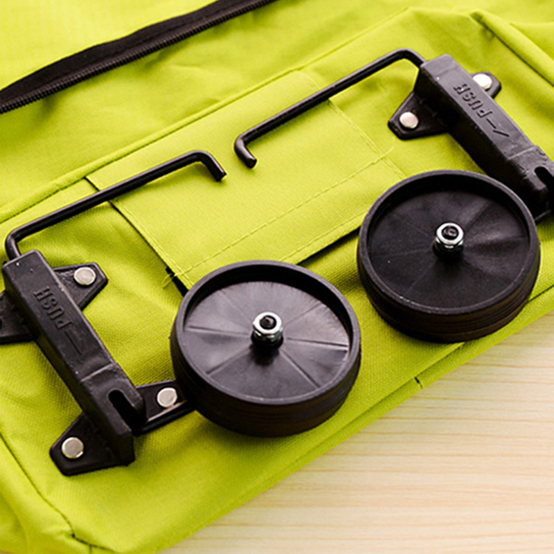 T plegable Portátil Bolsa de compras Oxford bolsa de tela de gran capacidad supermercado conveniente carrito de compras