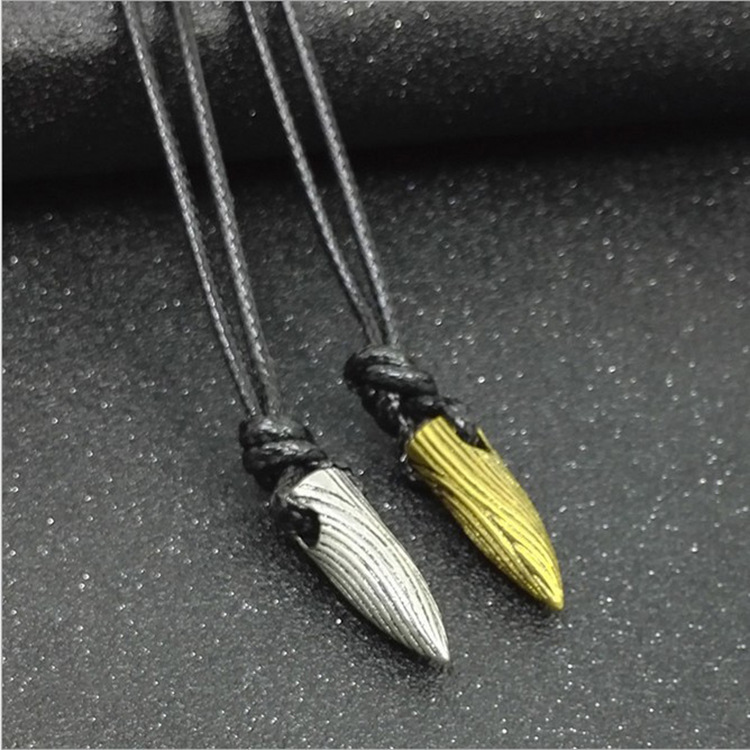 Wolf Warrior 2 Wu Jing Cold Front Style Alloy Bullet Head Pendant Necklace, Same Pattern and Size, Trendy Unisex Style