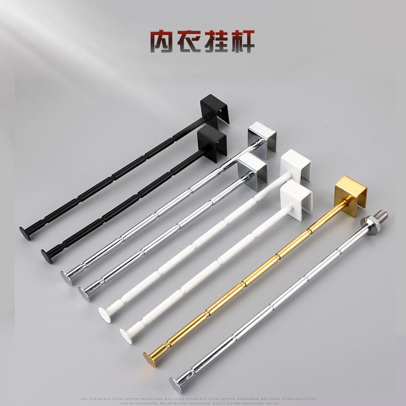 Square Tube Hook Clothing Display Rack Underwear Rod Metal Crossbar Clothes Hook Bamboo Stick Storage New Model