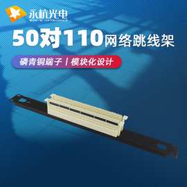 永杭 综合布线配线架 50对110语音跳线架 电话线缆理线架含模块